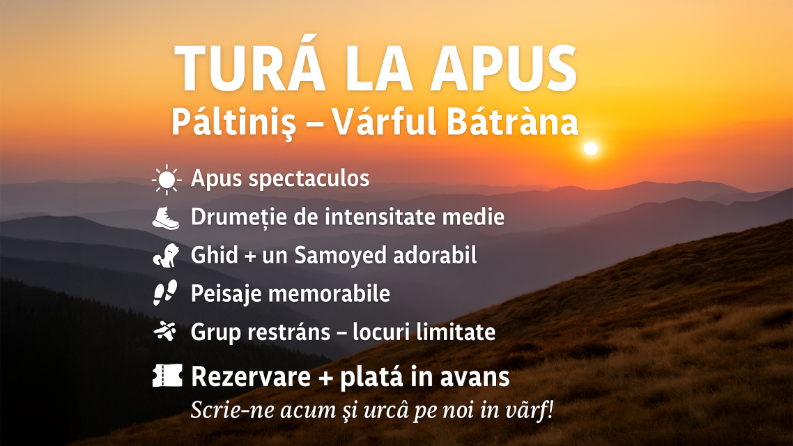 Apus de soare pe Vf. Bătrâna