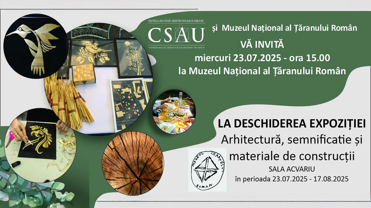 Expozitia Arhitectură, semnificație și materiale de construcții